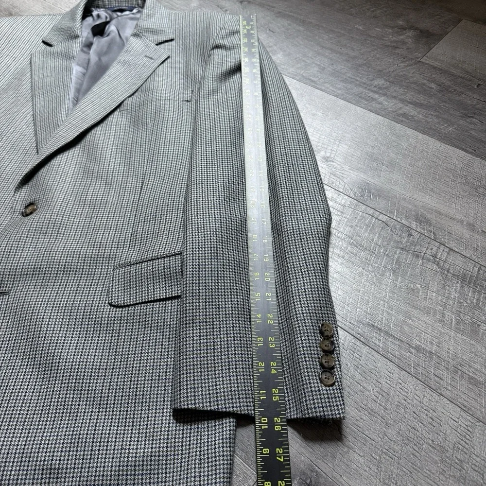 Brooks Brothers 43L Green Gingham Check Fitzgerald Blazer Sport Coat Suit Jacket